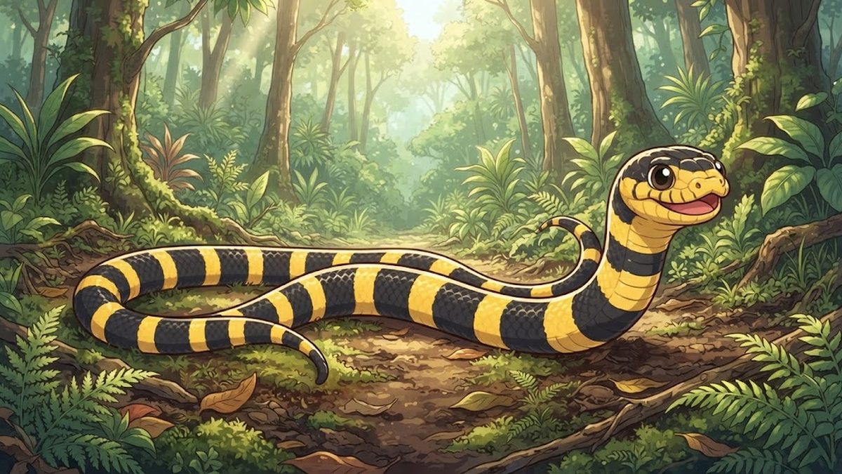 Banded krait, or Red-headed krait