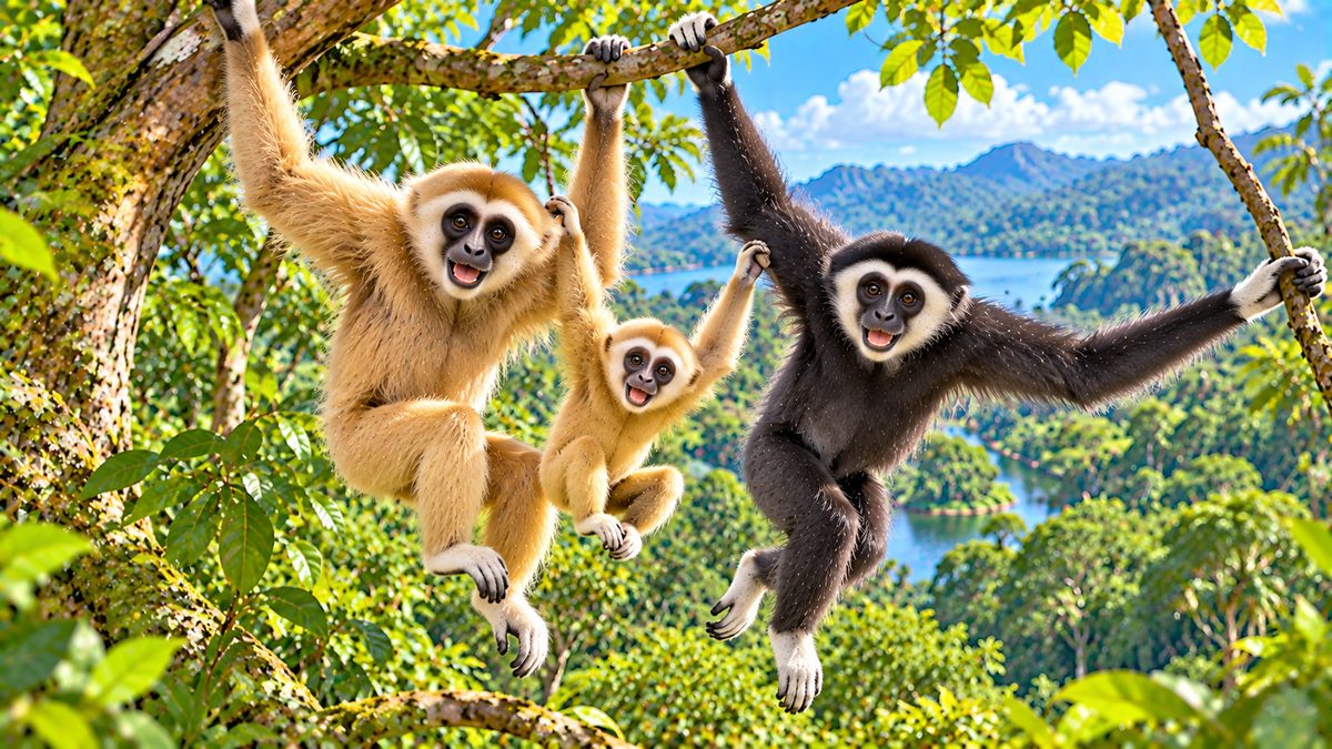 White-handed gibbon