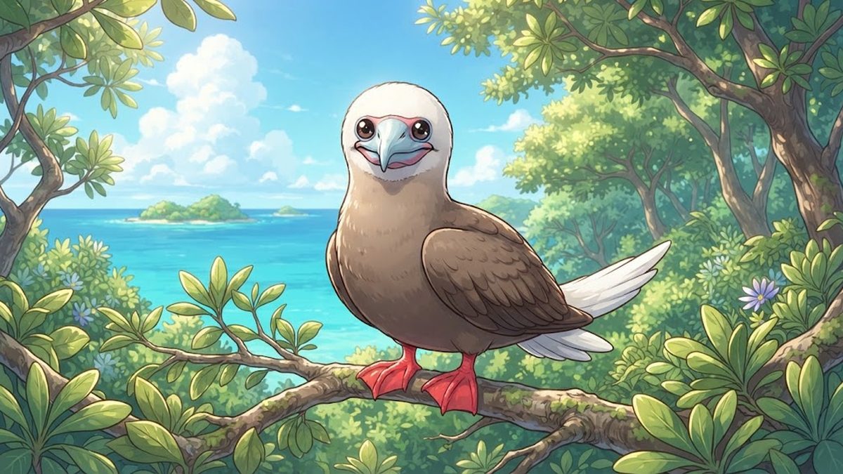 アカアシカツオドリ