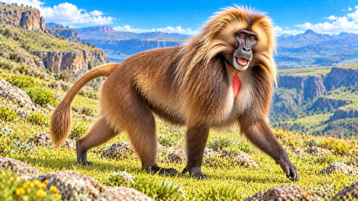 Gelada baboon